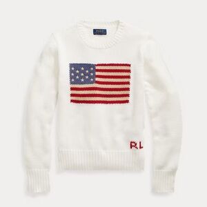 Ralph Lauren Flag Cotton Crewneck Sweater